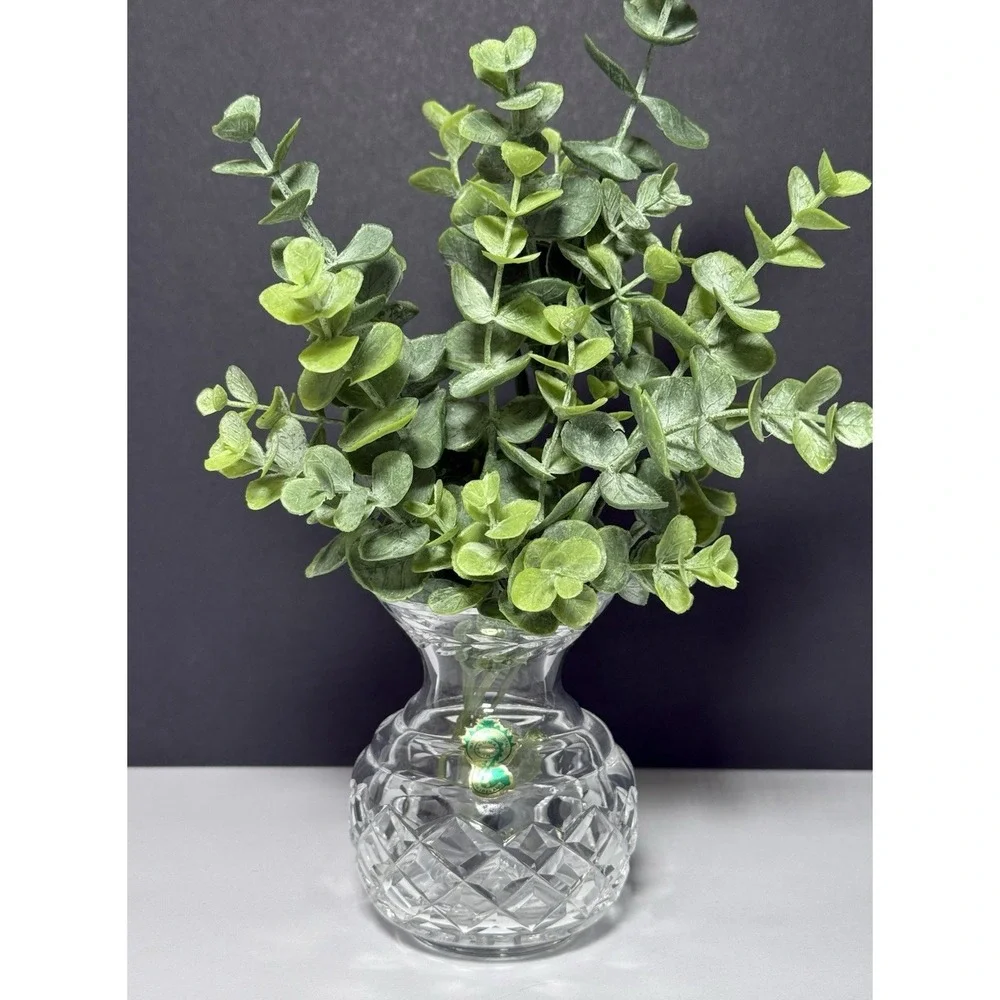 Vintage Waterford Alana Crystal Bud Vase Signed Original Sticker 3.75